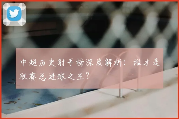 中超历史射手榜深度解析：谁才是联赛总进球之王？